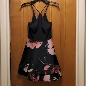 Speechless Size 3 Navy and pink floral printed cocktail dress